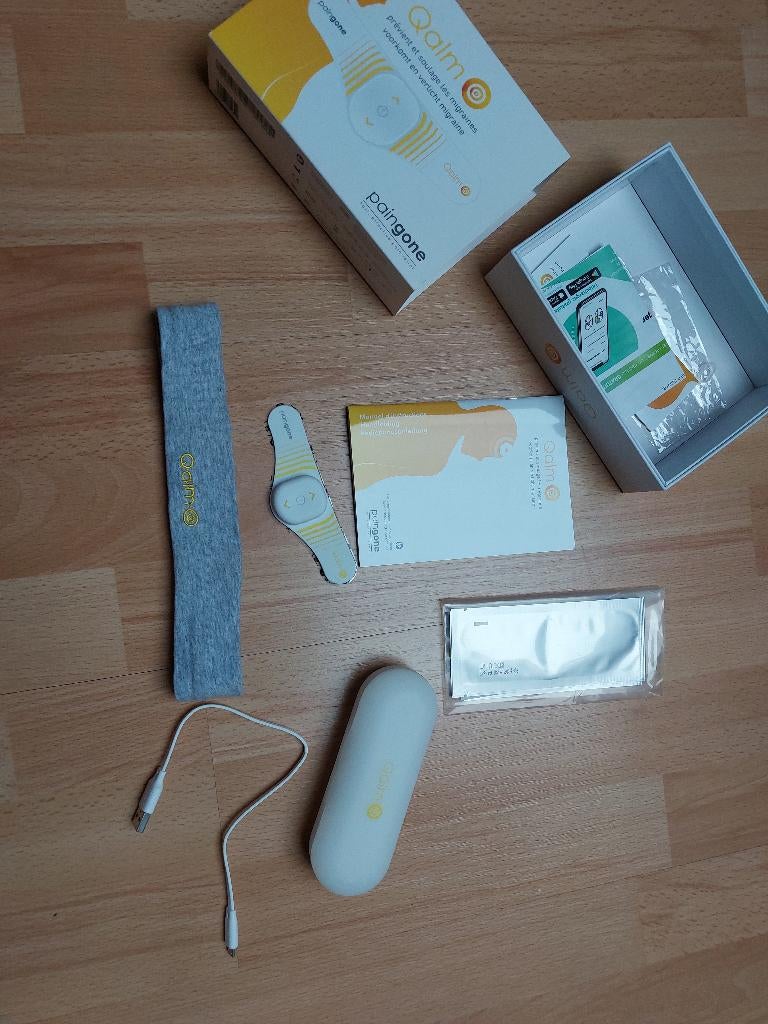 Paingone Qalm: voorkomt en verlicht migraine, Ophalen, Apparaat