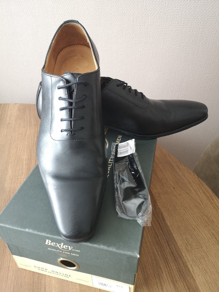 Chaussures noires pour homme, de la marque Bexley, Enlèvement ou Envoi, Chaussures à lacets, Comme neuf, Noir