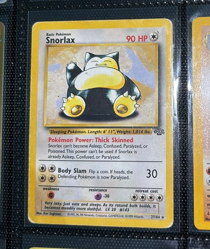 Snorlax 27/64, Enlèvement ou Envoi, Comme neuf