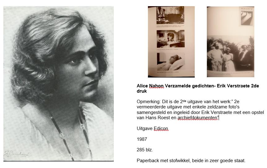 Alice Nahon verzamelde gedichten - Erik Verstraete, Boeken, Ophalen of Verzenden, Zo goed als nieuw