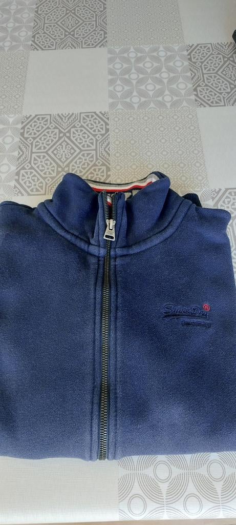 Donker blauwe heren trui-vest van SUPERDRY. Medium., Kleding | Heren, Ophalen, SuperDry, Zo goed als nieuw, Maat 48/50 (M)