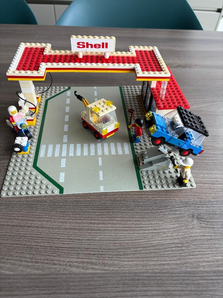 6371-1 shell station  vintage met plan, City, Enlèvement ou Envoi, Accessoires inclus, Lego