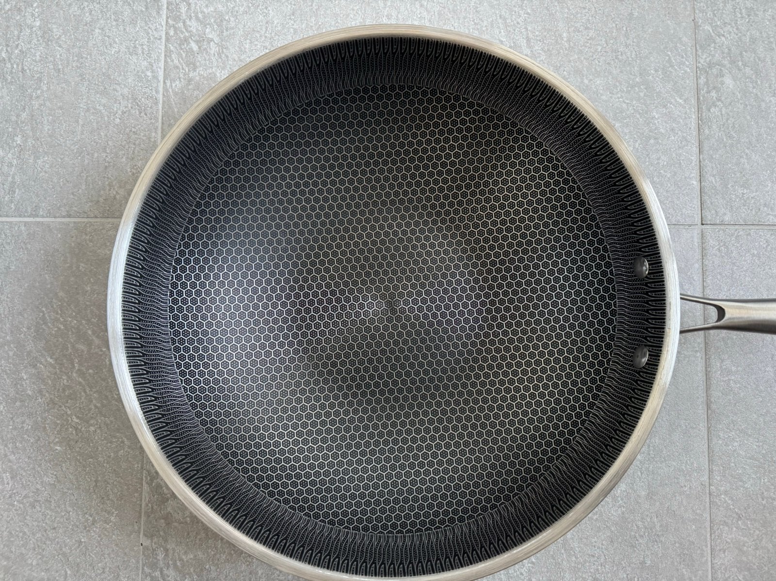 Hybride honingraat-koekenpan - roestvrij staal, 30 cm, Maison & Meubles, Neuf, Inox, Enlèvement ou Envoi, Revêtement antiadhésif