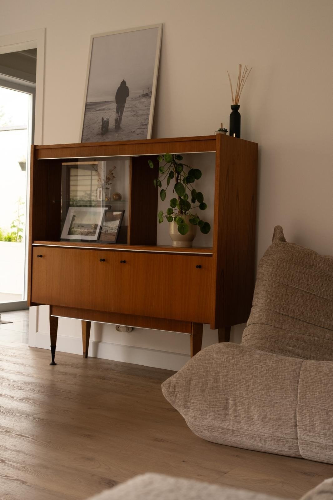 retro vintage kast, Ophalen, Glas