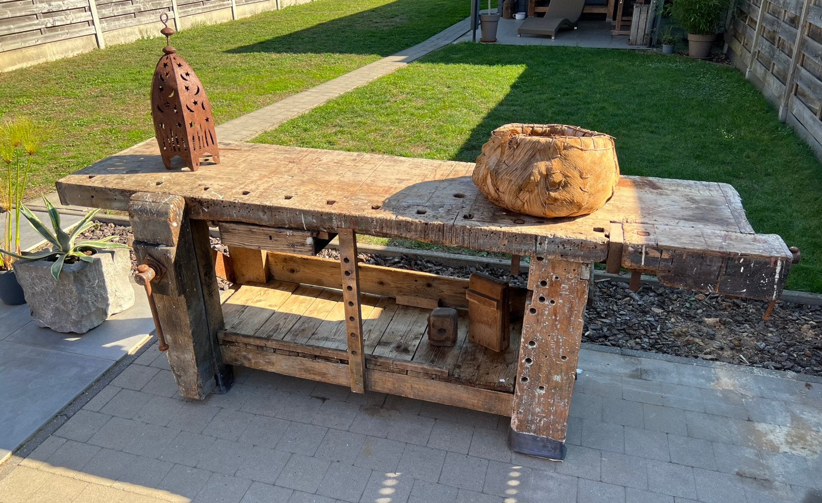 Oude werkbank, Enlèvement, Utilisé, Étau