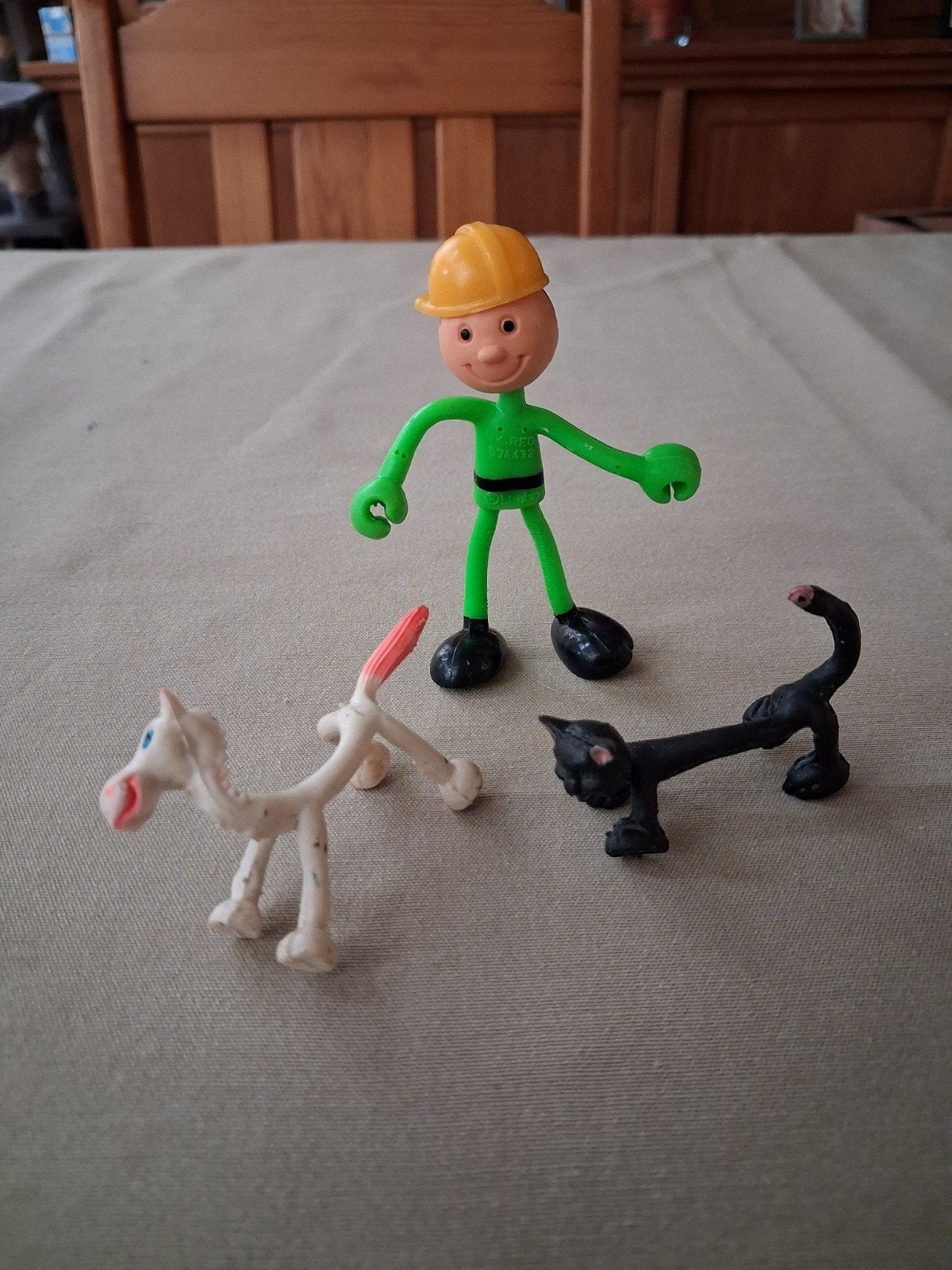 3 Vintage Brabo Flexi figuren uit de jaren 70, Collections, Enlèvement ou Envoi
