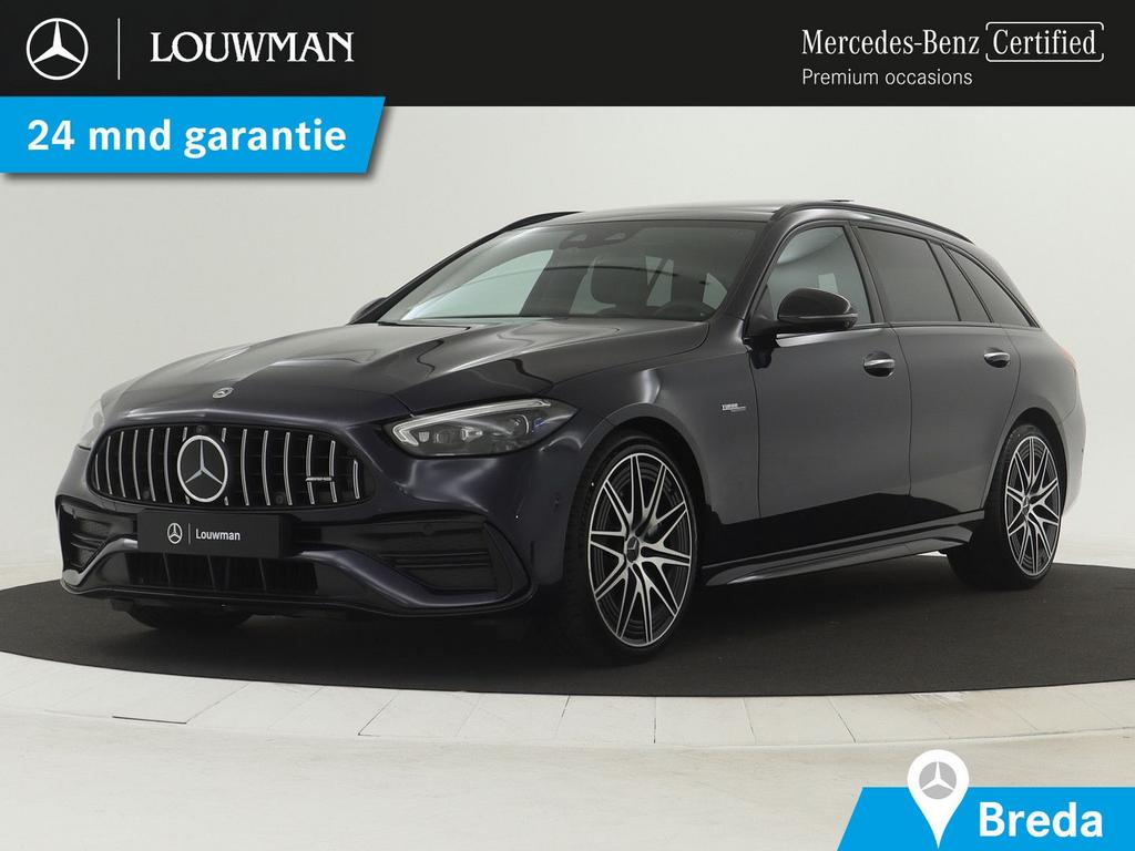 Mercedes-Benz C 43 AMG Estate 4MATIC 408 pk | Premium Plus p, Auto's, Automaat, Zwart, Blauw, 206 g/km
