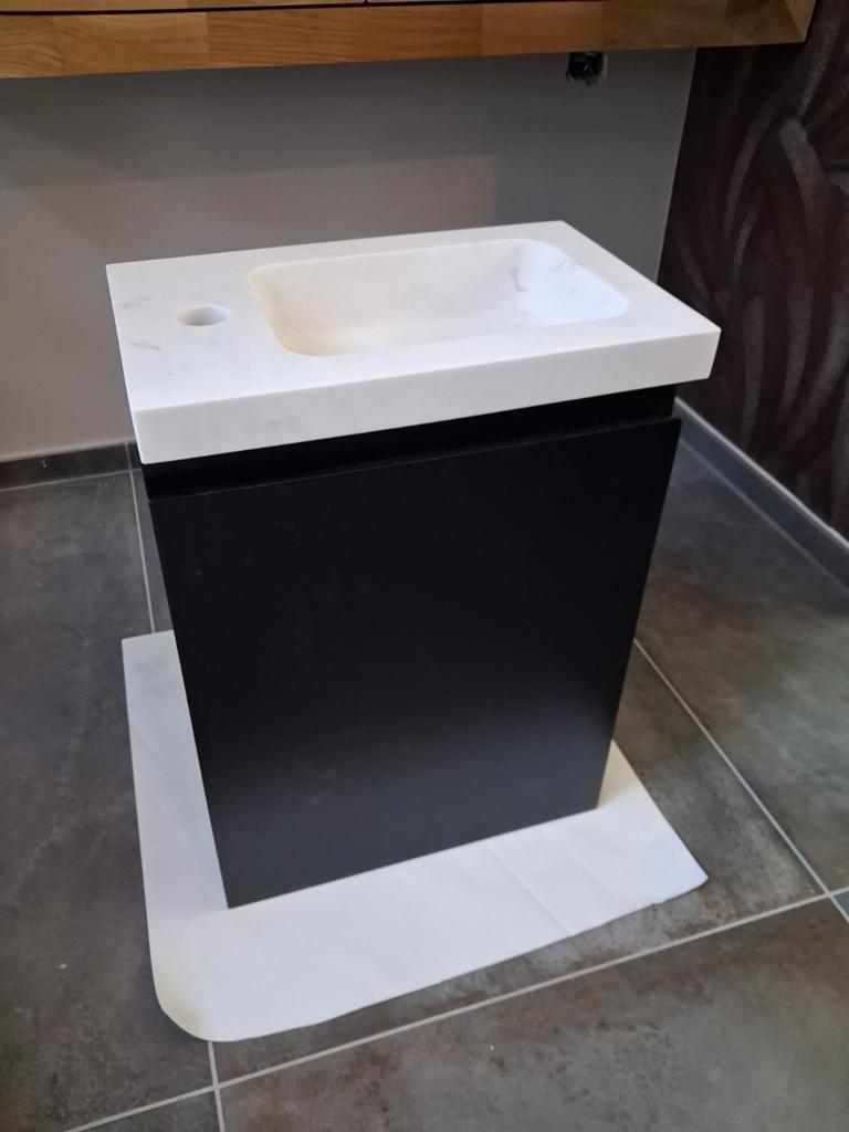 Meuble wc avec evier Neuf, Maison & Meubles, Enlèvement, Noir