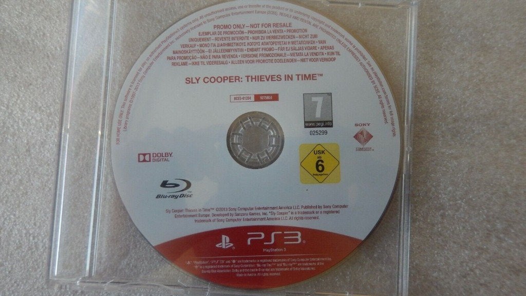 Sly Cooper Thieves in Time disque promotionnel, Consoles de jeu & Jeux vidéo, Enlèvement ou Envoi, 1 joueur, À partir de 7 ans