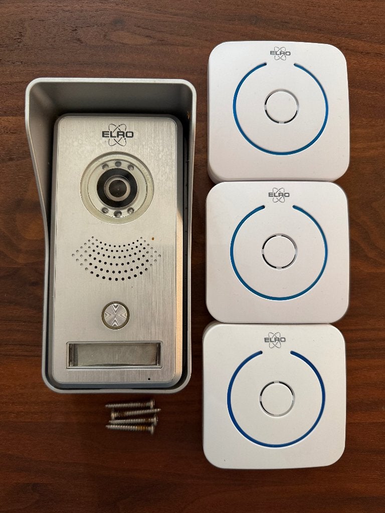 Elro deurbel met camera, Ophalen of Verzenden, Bewegingsdetectiesensor, Gebruikt, Draadloos