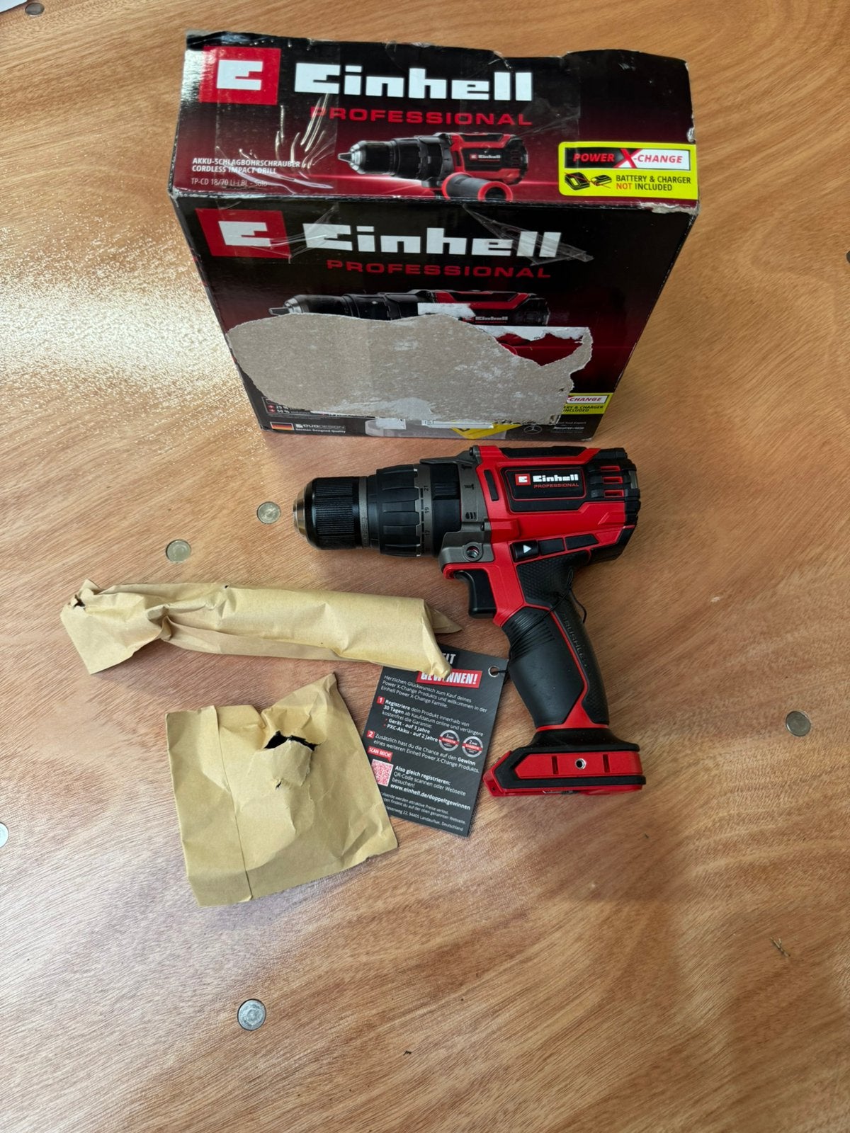 Perceuse Visseuse à Percussion EINHELL Professional 18V, Bricolage & Construction, Enlèvement, Perceuse