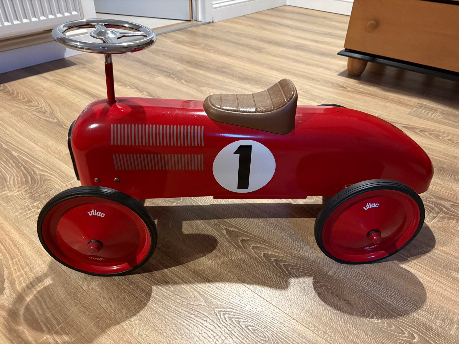 Vilac retro loopauto, Kinderen en Baby's, Speelgoed | Buiten | Voertuigen en Loopfietsen, Ophalen, Zo goed als nieuw