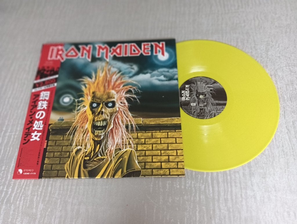 Iron Maiden  Lp  Iron Maiden - Lime color, Cd's en Dvd's, Vinyl | Hardrock en Metal, LP, Heavy metal, Ophalen of Verzenden, Zo goed als nieuw