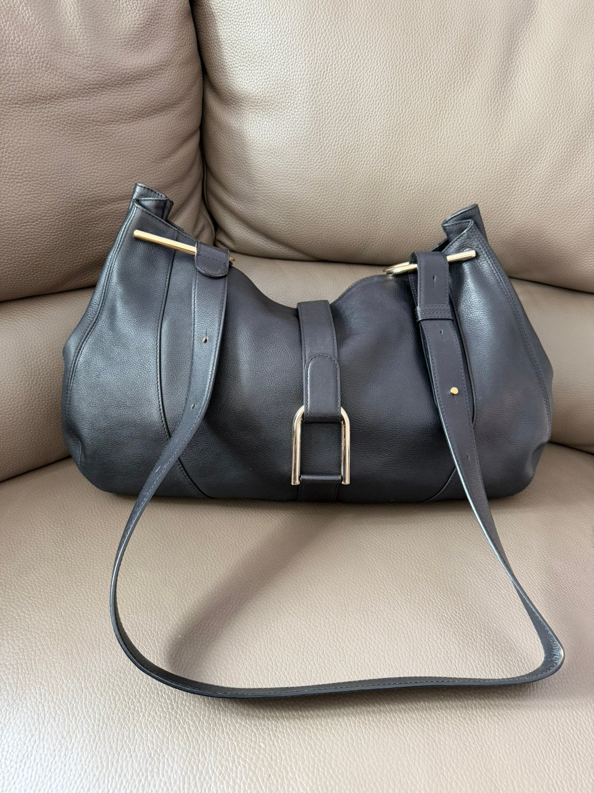 Sac à bandoulière Delvaux Chablis Polo noir, Enlèvement ou Envoi, Comme neuf, Noir