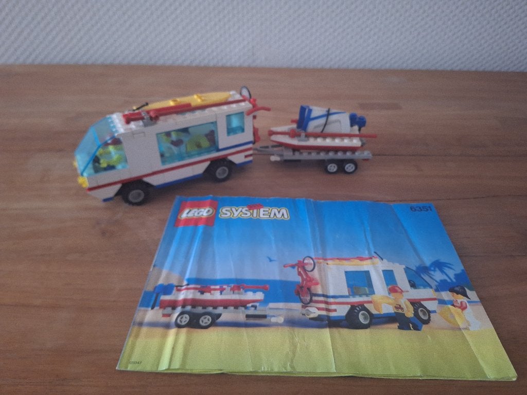 lego town camper 6351, Kinderen en Baby's, Lego, Inclusief instructies, Ophalen of Verzenden, Complete set