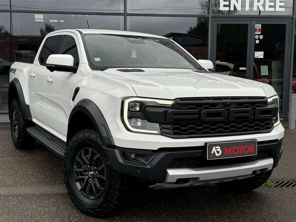 Ford Ranger Raptor 3.0 V6 292CV TVAC 4X4 LED GPS CAMERA ACC, Auto's, Automaat, Gebruikt, Wit, Leder