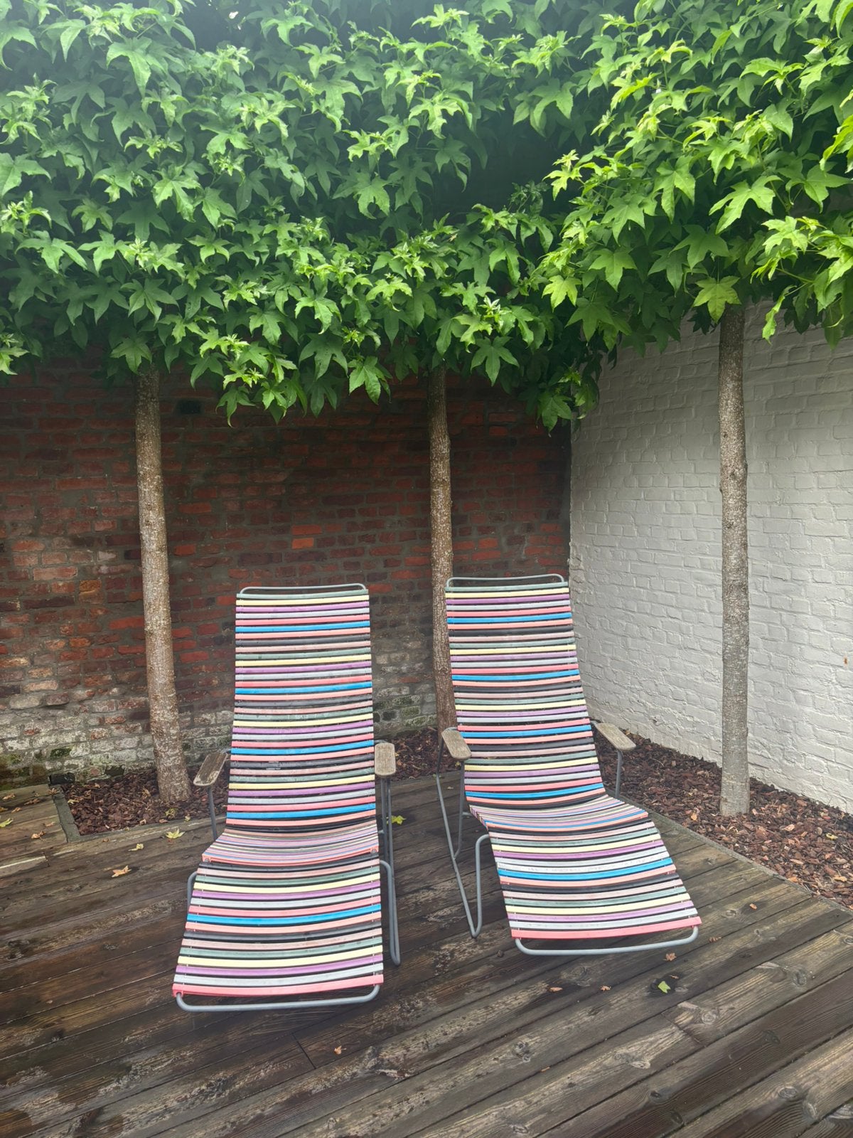 2 Ligstoelen tuin Hou sunrocker meerkleurig, Enlèvement, Utilisé