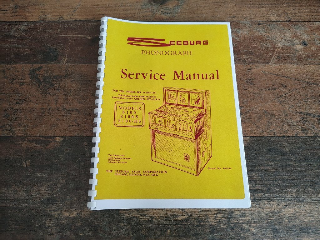Service Manual: Seeburg Phonojet S100 (1967) jukebox nieuw !, Verzenden, Seeburg