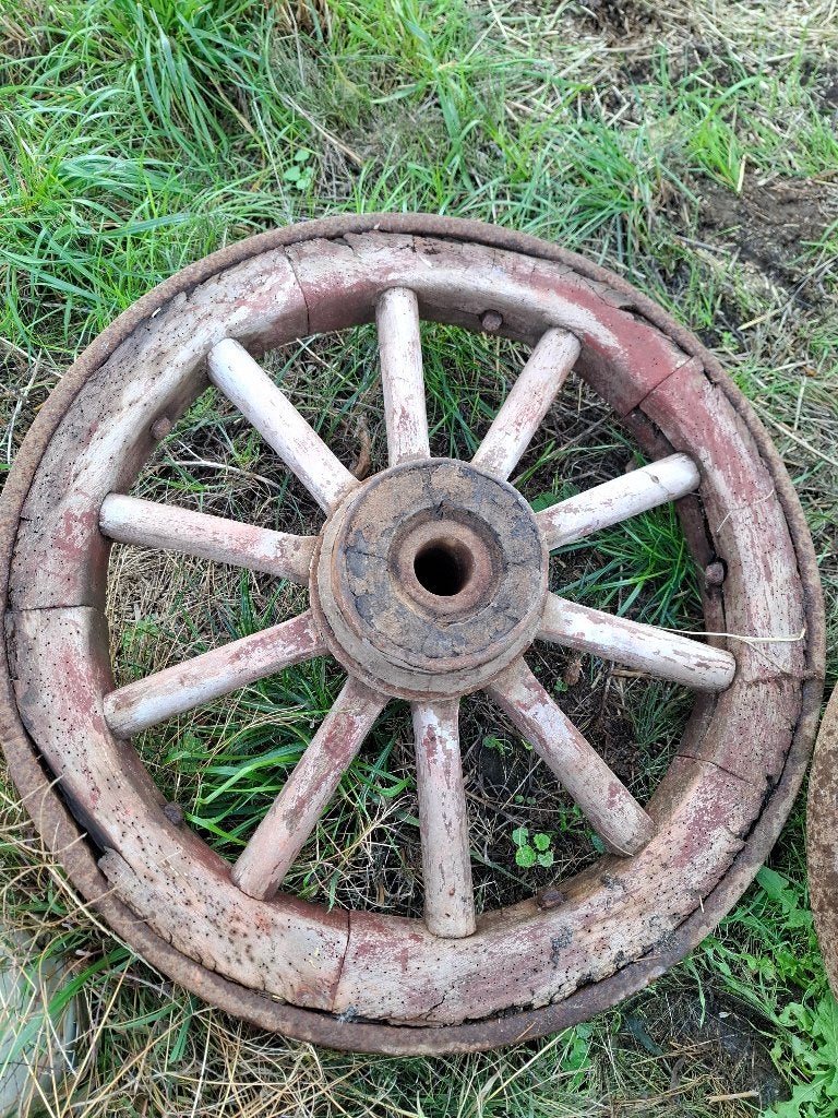 Roue de chariot en bois - diam 75 cm, Enlèvement, Utilisé