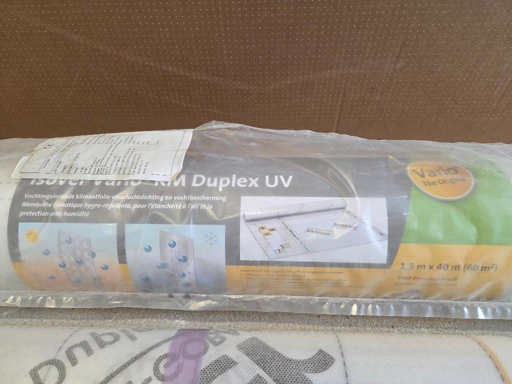 Dampscherm Isover Vario KM Duplex UV, Doe-het-zelf en Bouw, Isolatie en Afdichting, Ophalen, Nieuw