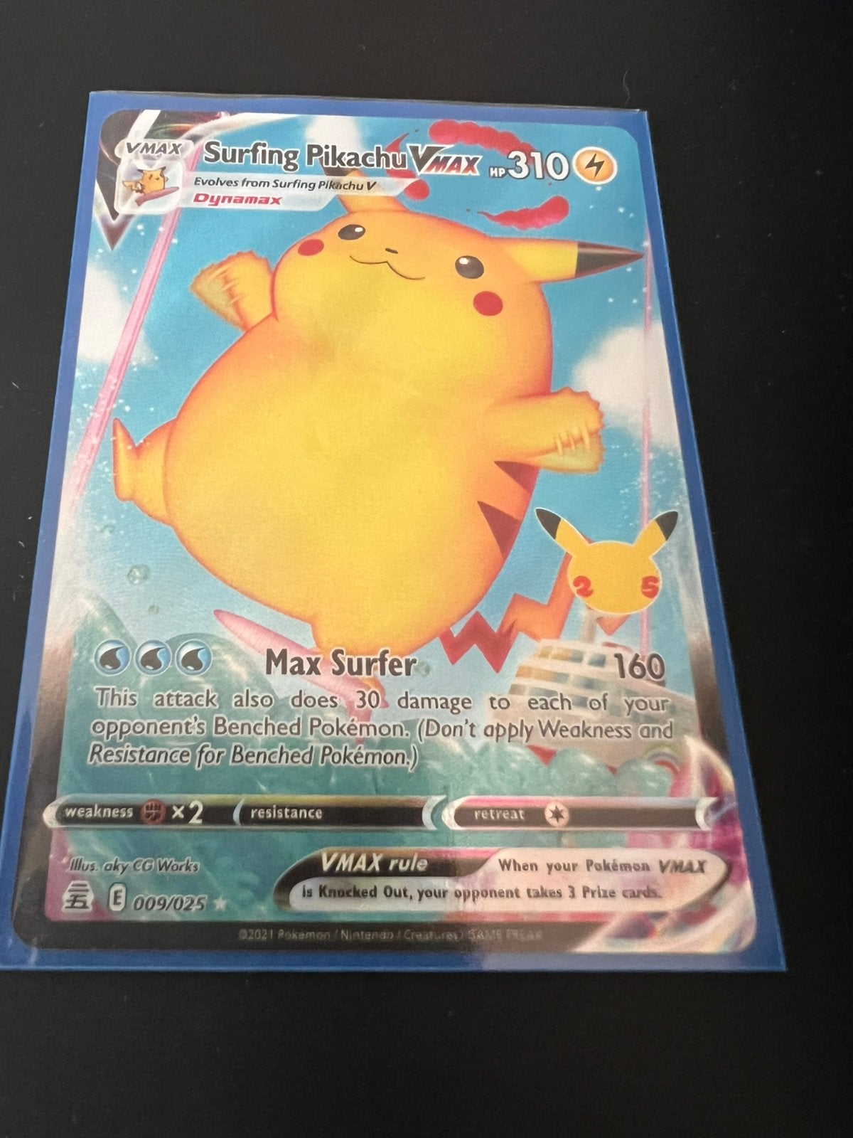 Surfing pikachu 009/025, Ophalen of Verzenden, Zo goed als nieuw