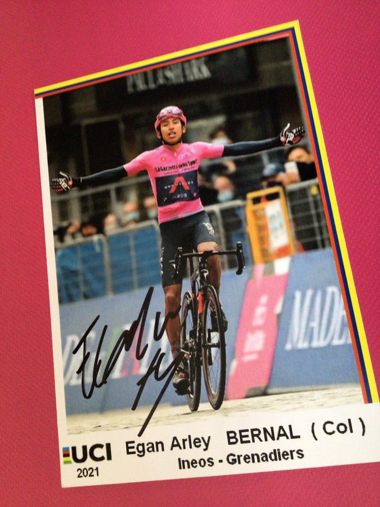 wielerkaart 2021 giro team ineos  egan bernal  signe, Envoi, Comme neuf