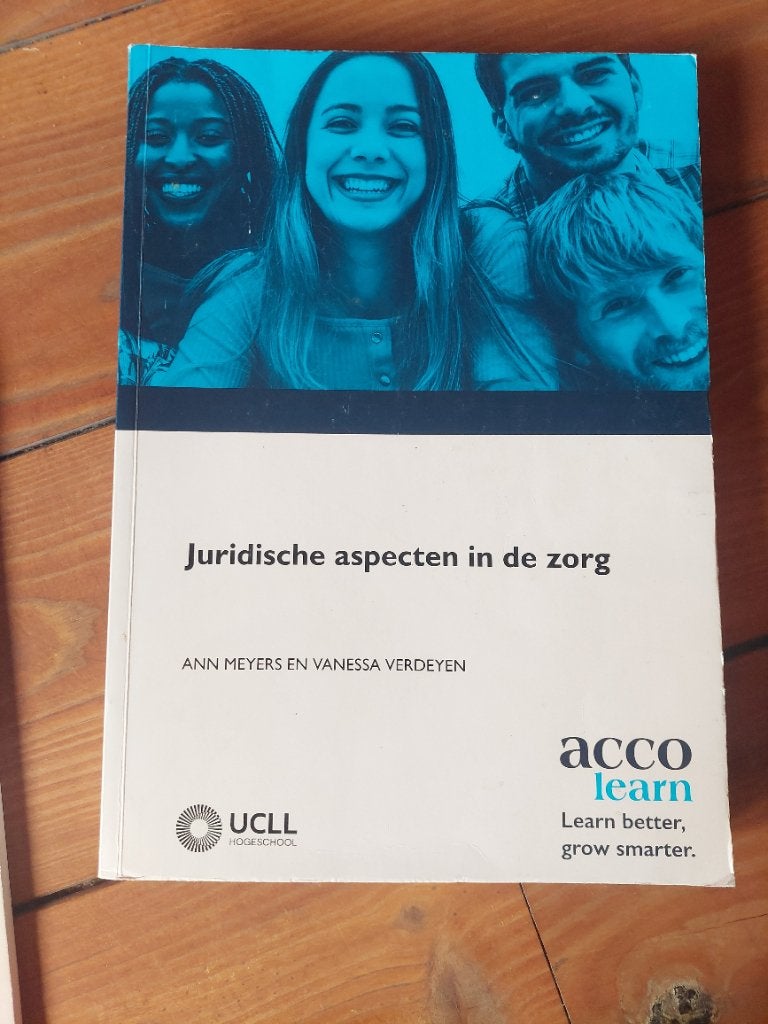 Juridische aspecten in de zorg UCLL eerste bachelor VPK, Boeken, Studieboeken en Cursussen, Ophalen of Verzenden, Zo goed als nieuw