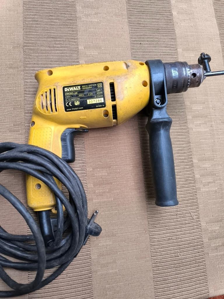 DeWalt boormachine, Ophalen, Boormachine