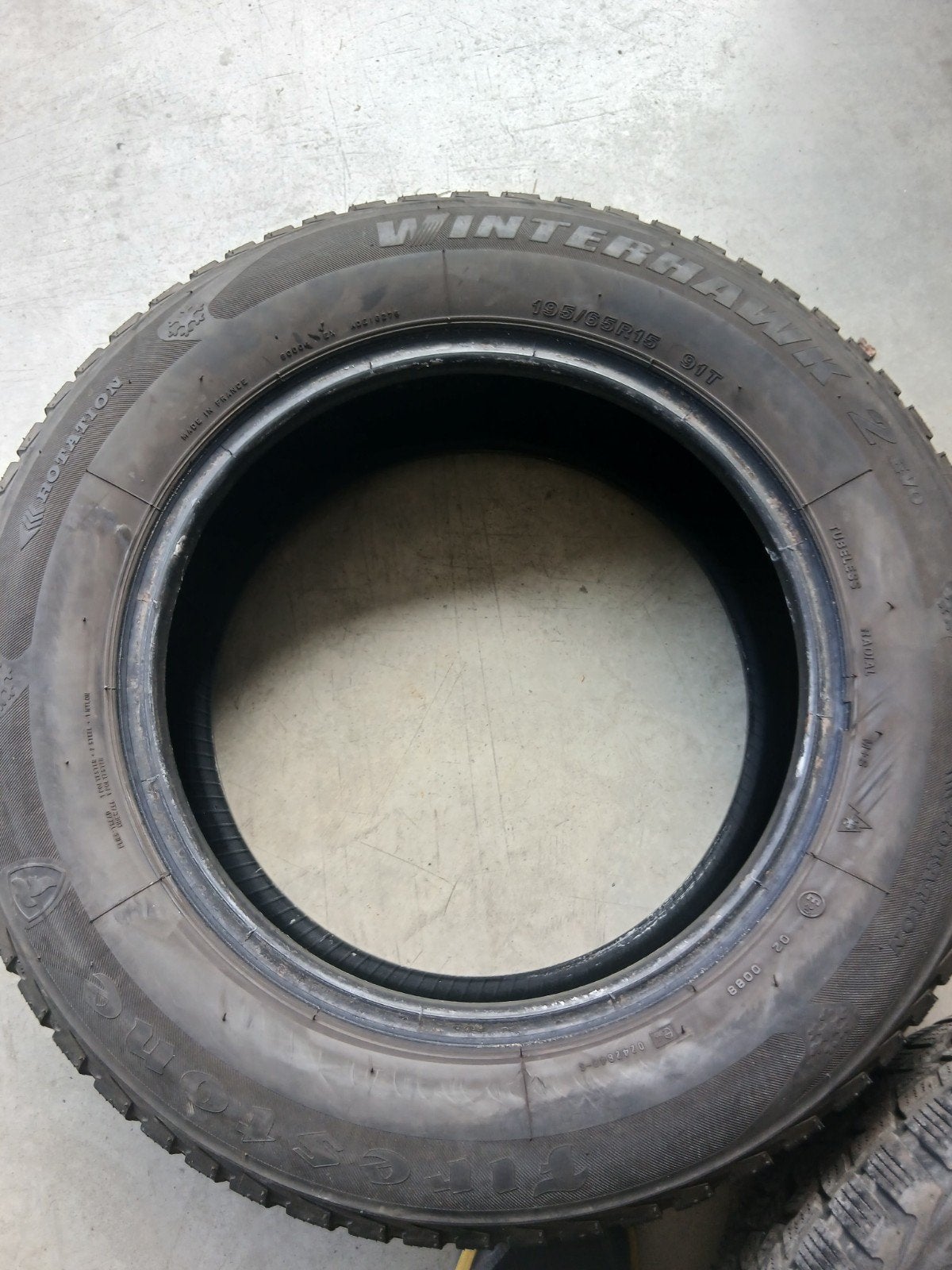 2 pneus hiver 195/65 R 15 91 T firestone winterhawk, Autos : Pièces & Accessoires, 15 pouces, Pneus hiver, Véhicule de tourisme
