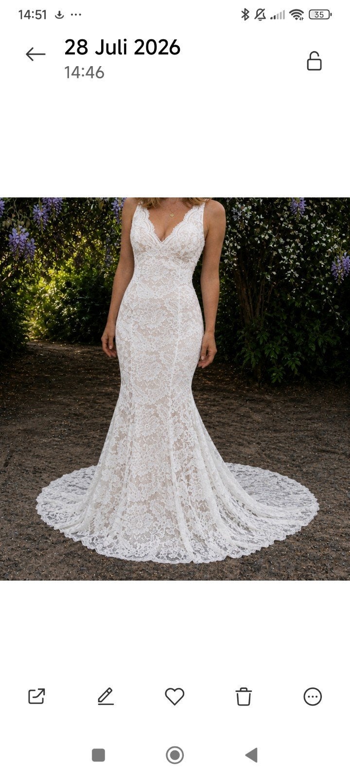 mooie trouwjurk, Enlèvement ou Envoi, Robe de mariée