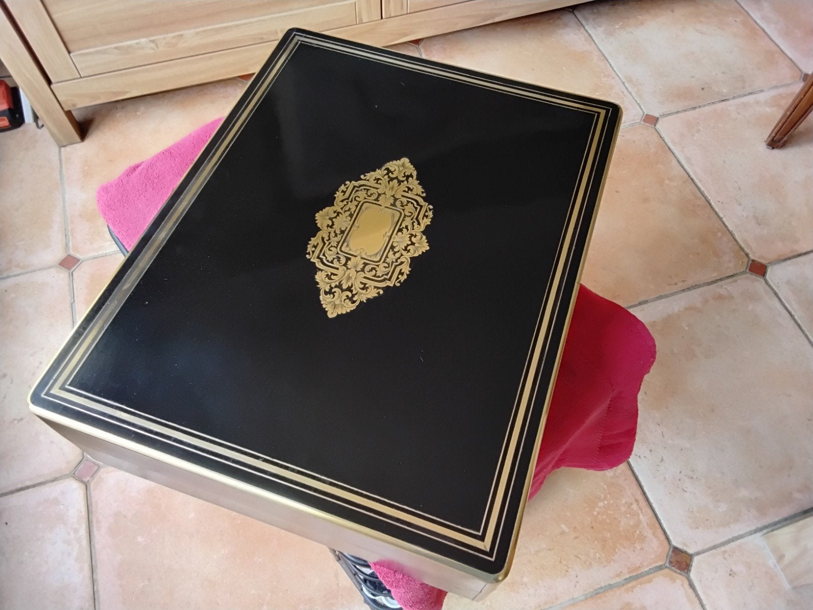 BOÎTE AJEU NAPOLÉON 3 EN PARFAIT ÉTAT, Antiquités & Art, Enlèvement ou Envoi