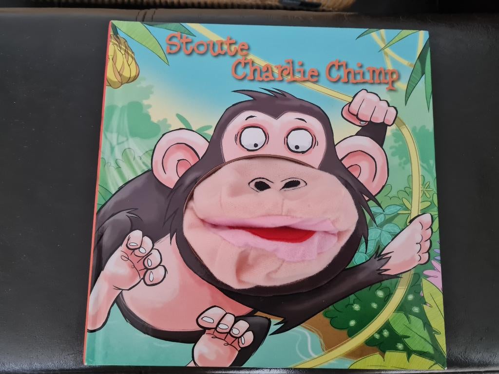 boek - stoute Charlie Chimp - met handpop, Boeken, Ophalen of Verzenden