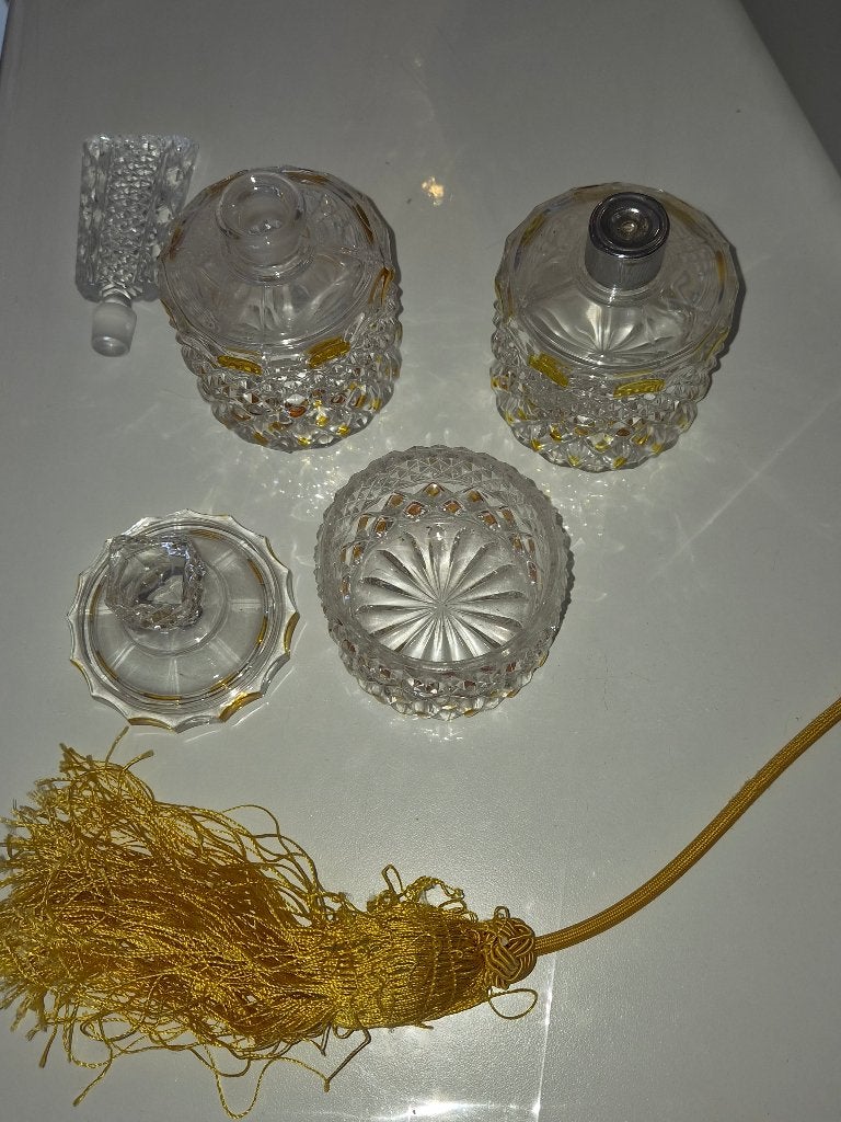 Set de parfumerie en cristal, Antiquités & Art, Enlèvement