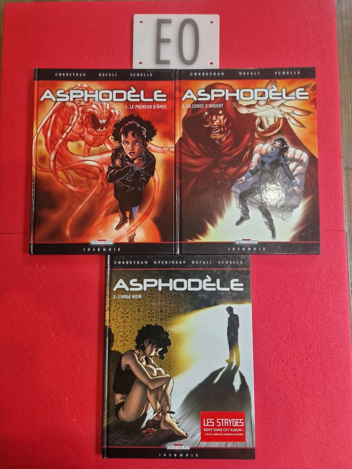 Lot de 3 bd asphodele 1 à 3,EO, avec 1 ex libris, Enlèvement ou Envoi