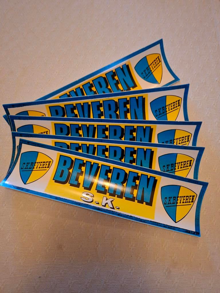 5 stickers SK BEVEREN, Verzamelen, Ophalen of Verzenden