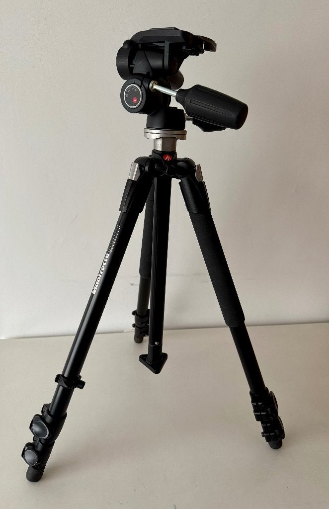 Manfroto 190 xb inclusief 804RC2 kop + koppelplaat, Inklapbaar, Zo goed als nieuw, 150 tot 175 cm, Manfrotto