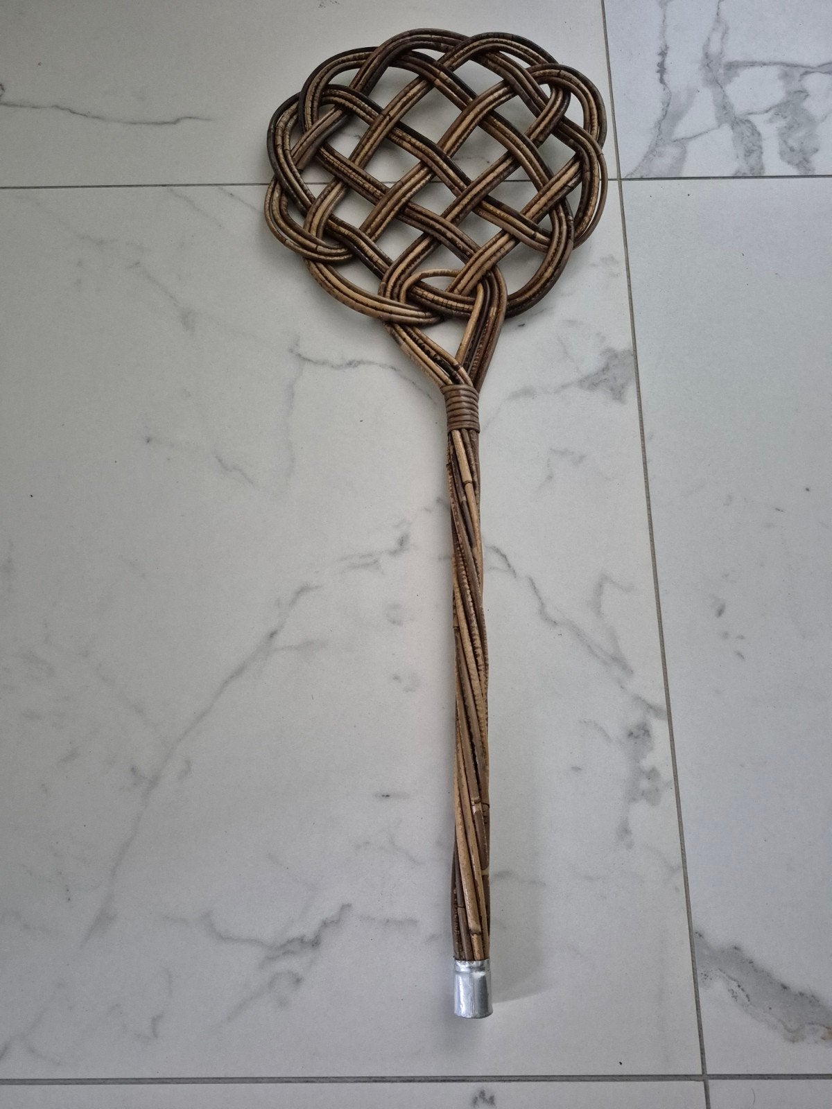 vintage rotan mattenklopper., Ophalen, Zo goed als nieuw, Hout