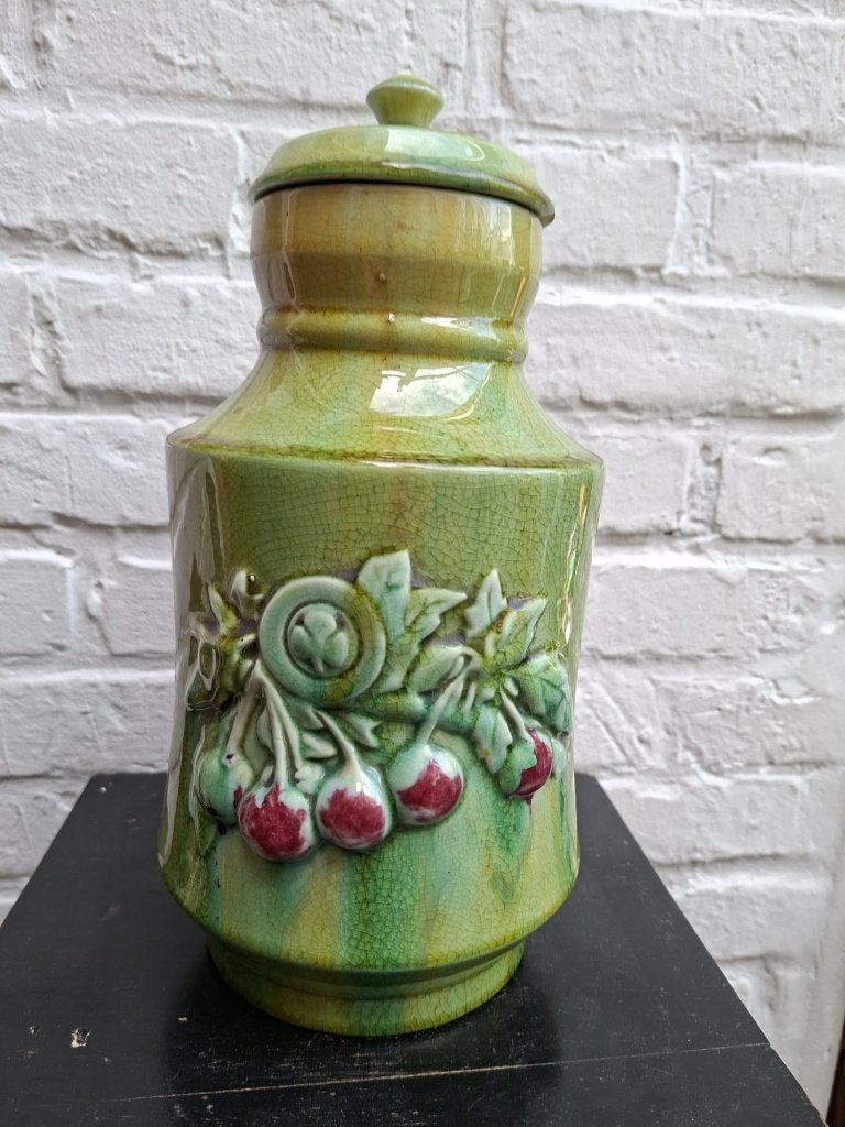 Hasseltse keramiek, G. Fryns & Cie, 575, fruittob met deksel, Verzamelen, Ophalen of Verzenden, Gebruikt, Verpakking