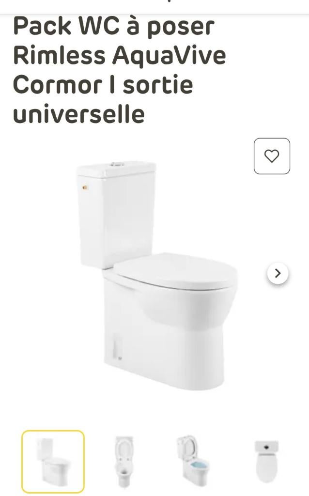 Pack WC à poser neuf, Enlèvement, Neuf