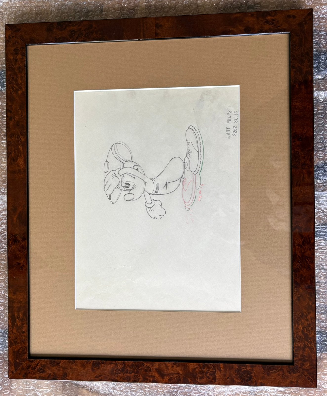Walt Disney Original Mickey Mouse Production Drawing Canine, Ophalen of Verzenden, Tekening, Potloodtekening, Met ophangsysteem