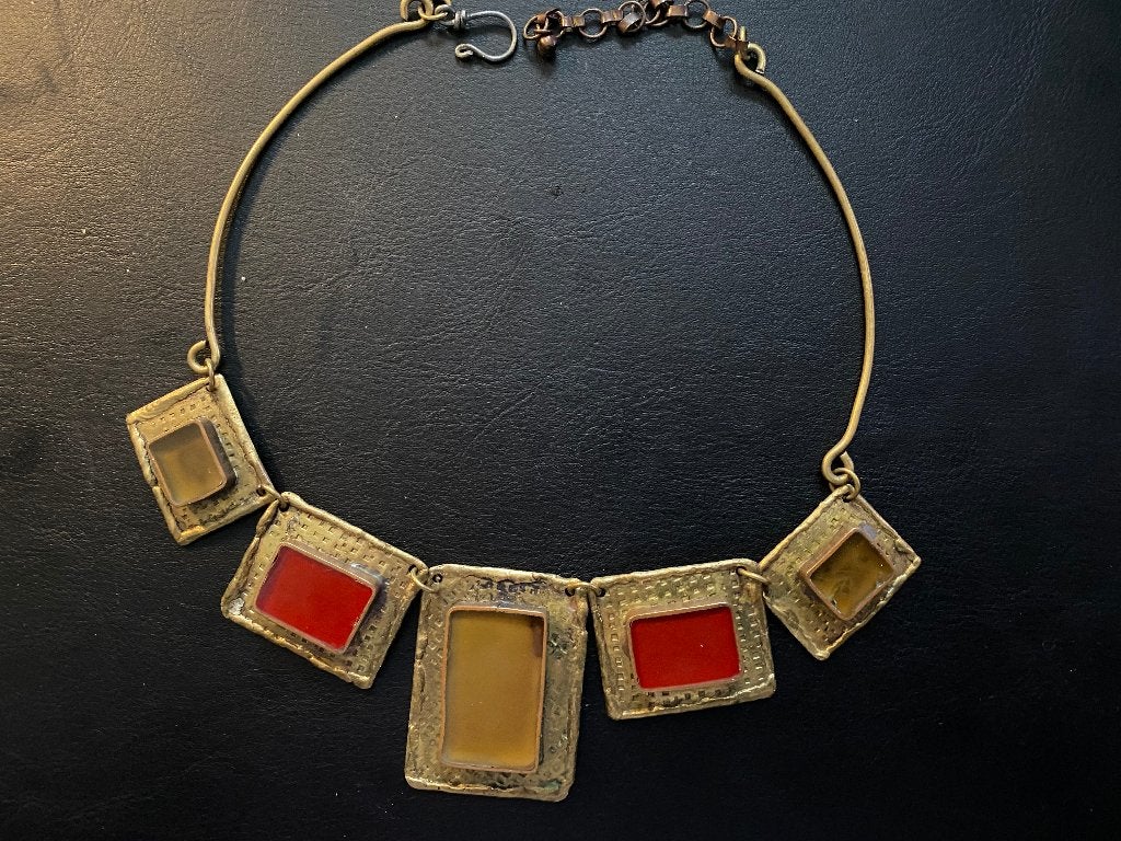 Handgemaakte Halsketting - Zuid-Afrika, Handtassen en Accessoires, Antieke sieraden, Ophalen of Verzenden, Ketting