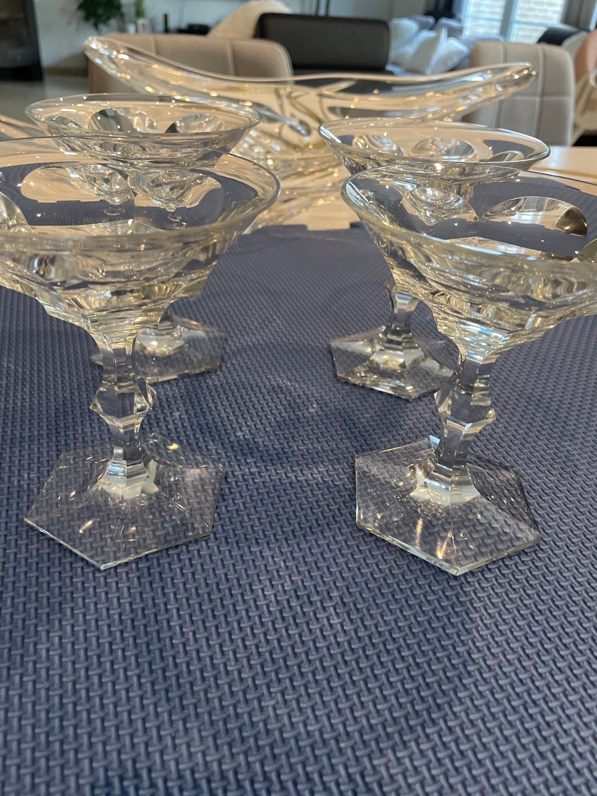 4coupes champagne cristal Baccarat Harcourt, Enlèvement