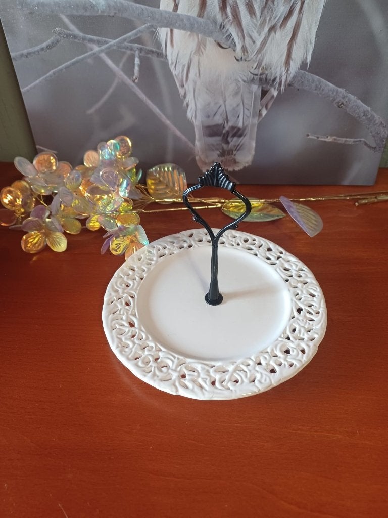 Porseleinen Etagère / Bonbonschaal (Ø 18 cm), Demontabel, Etagère, Verzenden, Zo goed als nieuw