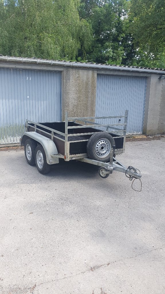 Remorque double essieux 750kg 2,m/1,25cm, Ophalen, Zo goed als nieuw