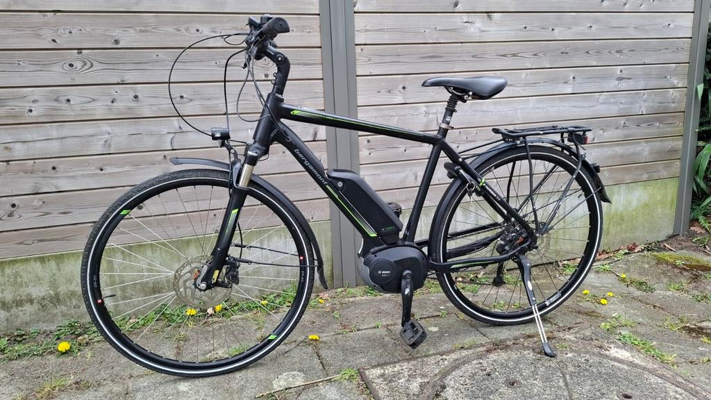 Elektrische herenfiets maat 52 schijfrem bosch middenmotor, Zo goed als nieuw, 51 tot 55 cm, 50 km per accu of meer, Ophalen