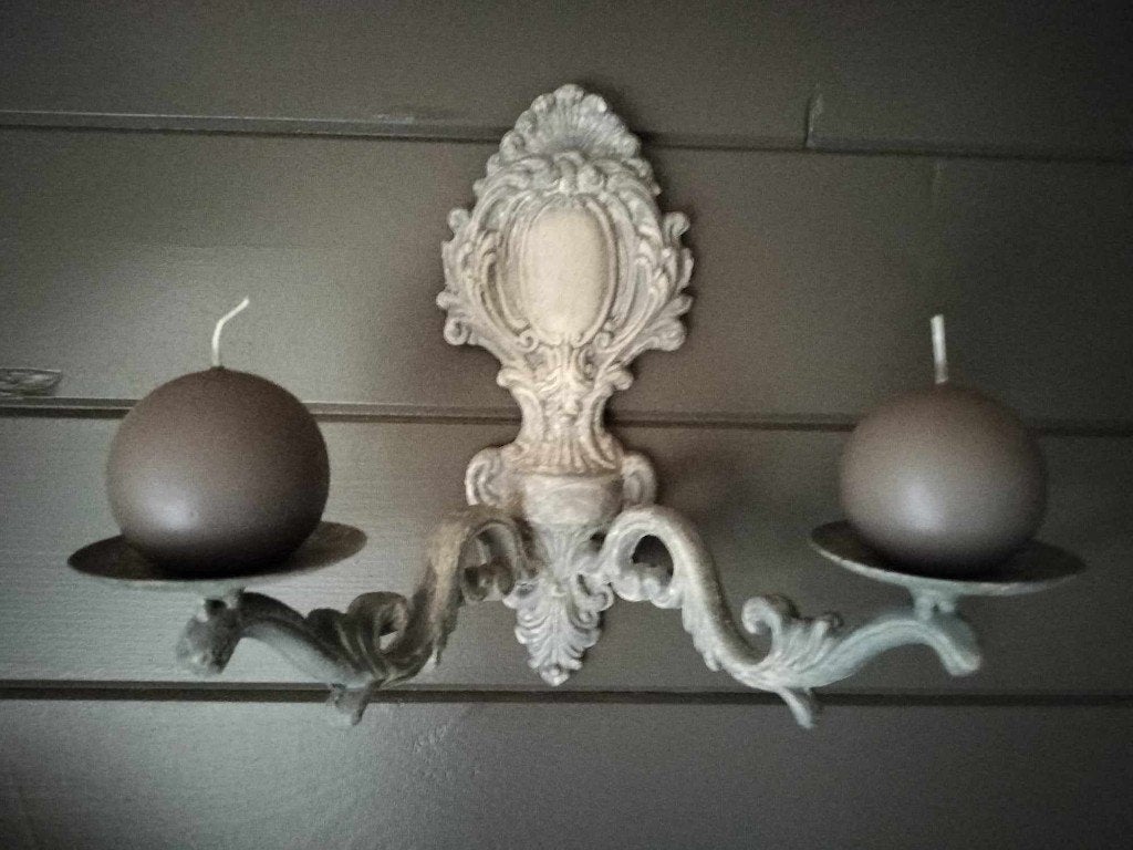 zware muur kandelaar barok, Ophalen, Zo goed als nieuw, Kandelaar