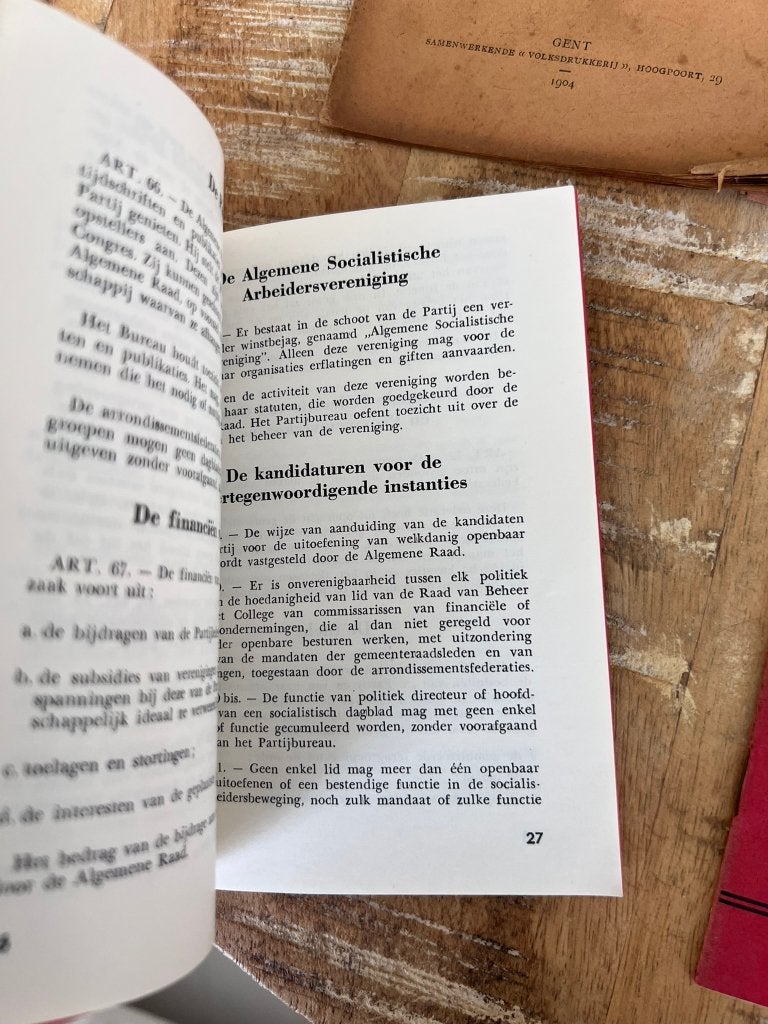 Historische documenten Belgische Socialistische Partij, Enlèvement ou Envoi, Utilisé, Société