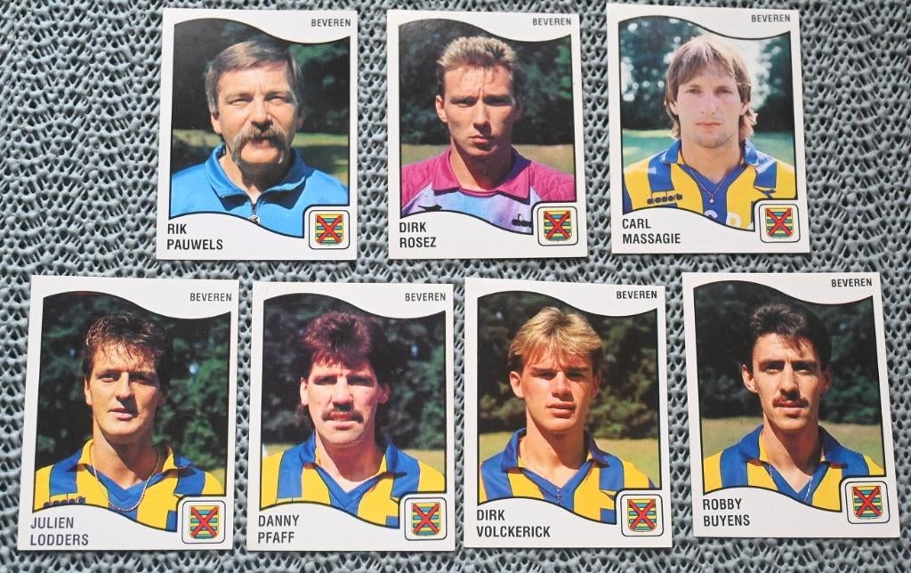 Panini Football 90 / Beveren / 7 stickers, Verzamelen, Verzenden, Zo goed als nieuw, Poster, Plaatje of Sticker