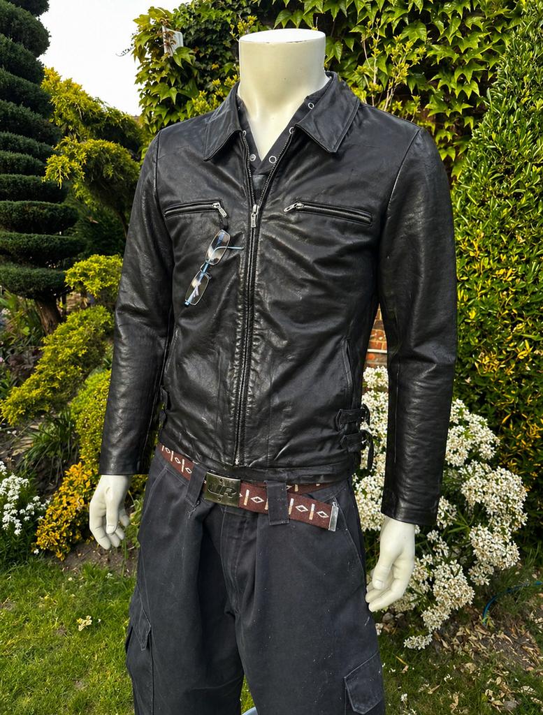 ECHT VINTAGE LEDER JAS, Kleding | Dames, Jassen | Zomer, Ophalen, Zo goed als nieuw