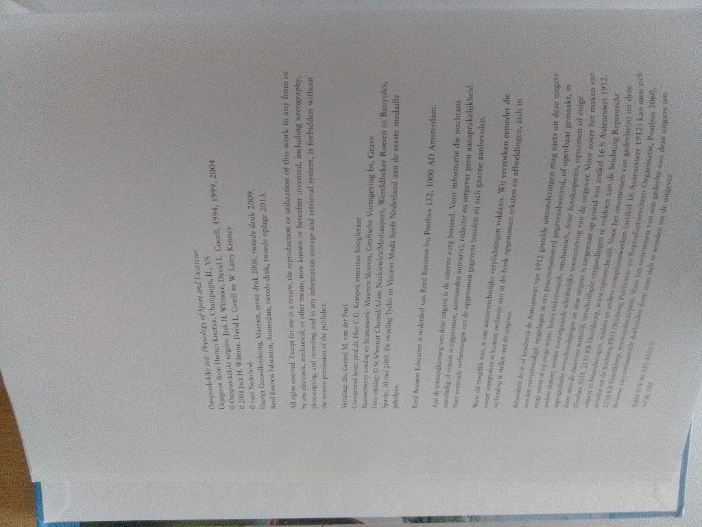 Inspannings- en sportfysiologie, Boeken, Ophalen of Verzenden, Gelezen, Overige sporten